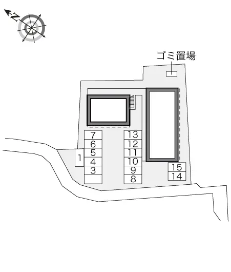 ★手数料０円★大府市朝日町３丁目　月極駐車場（LP）